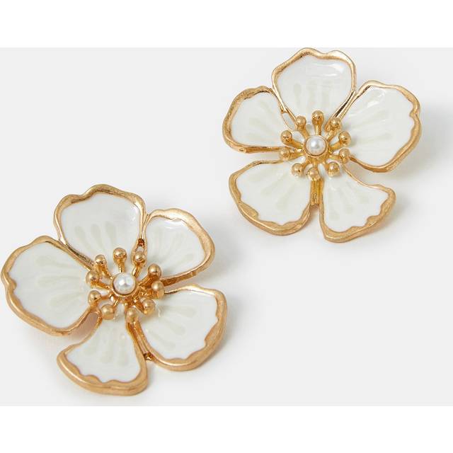 Gold Statement Flower Stud Earrings - Accessorize - One Size