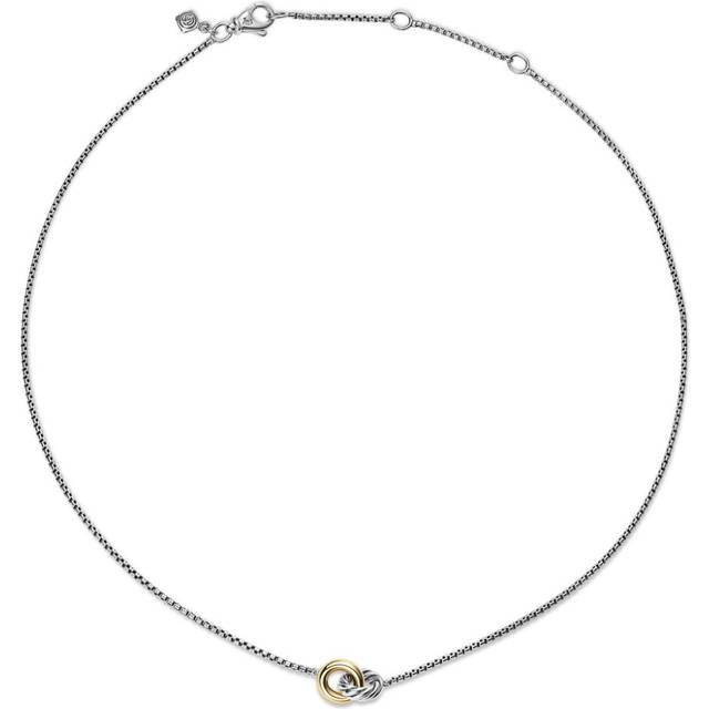 David Yurman - 14kt gold Petite Cable Linked necklace (15mm) - women - Sterling Silver - One Size