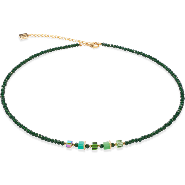 Coeur De Lion Gold Joyful Colour Green Bead Necklace - Gold - 42cm
