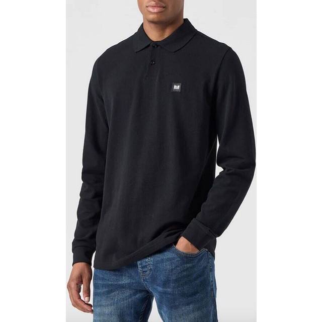 Weekend Offender Dice Long Sleeve Polo Shirt Black