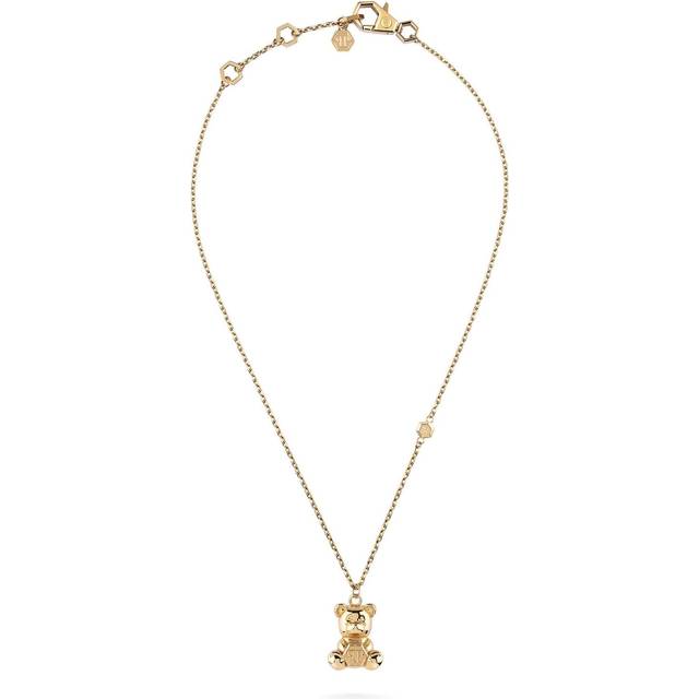 Philipp plein women's necklace stainless steel ip gold plein valentine pjfea19nu