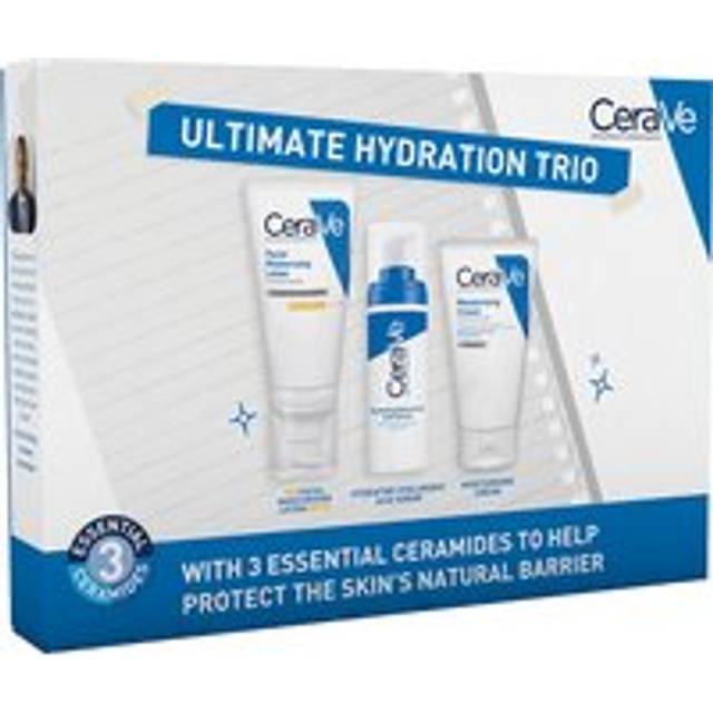 CeraVe Ultimate Hydration Routine: Moisturiser, SPF and Hyaluronic Acid Serum Set
