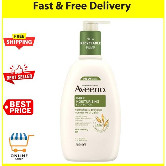 Aveeno daily moisturising body lotion, with soothing oats & rich emollients, sui