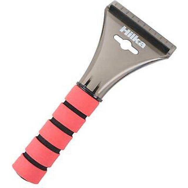 Hilka 83300055 red abs plastic durable rubber blade soft grip ice scraper