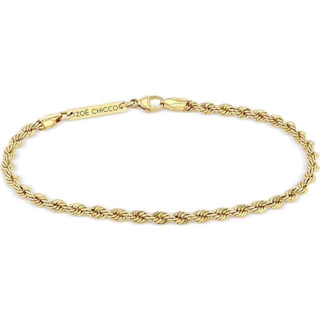 Zoe Chicco 14K Yellow Gold Heavy Metal Rope Link Chain Bracelet