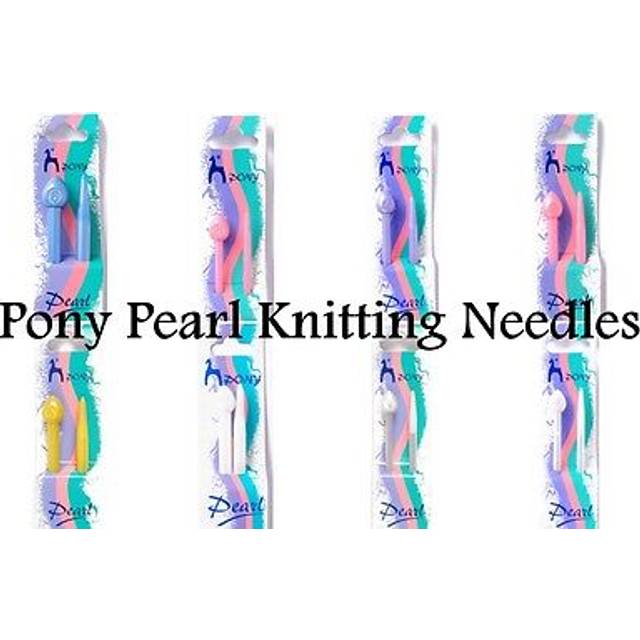 Pony Pearl Coloured Plastic Knitting Needles - 35cm x 2.75mm (P33623)