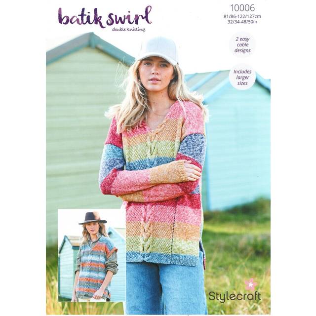 Stylecraft dk knitting pattern - 10006 ladies sweater & tank top (2 designs)
