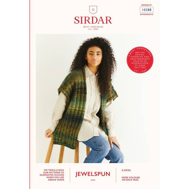 Sirdar Knitting Pattern Cape in Jewelspun (leaflet) 10288