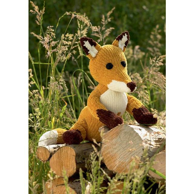 James c brett chunky fox pattern jb808 31 cm high flutterby toy pattern one size