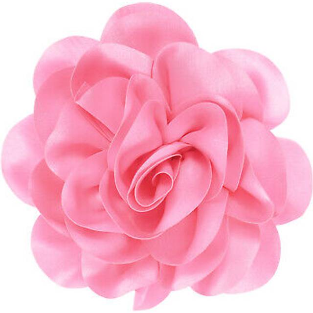 Large rose flower brooches lapel pins dainty satin hair clip 20cm pink