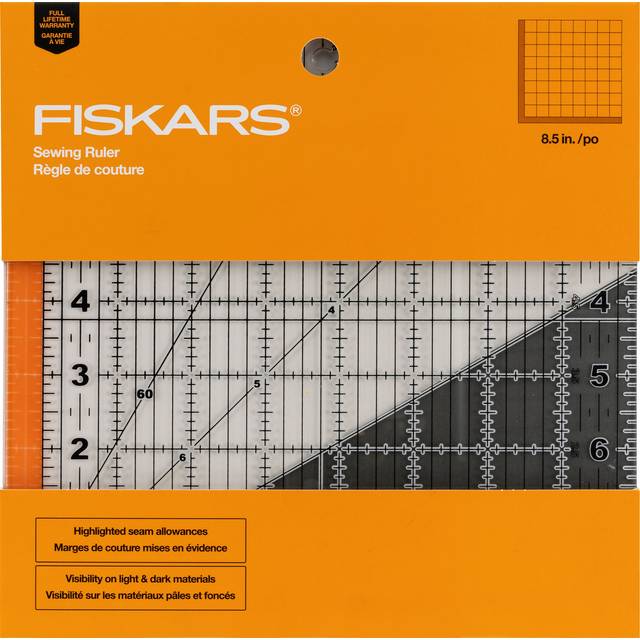 "Fiskars Square Acrylic Ruler-8.5""X8.5"" 1066144"