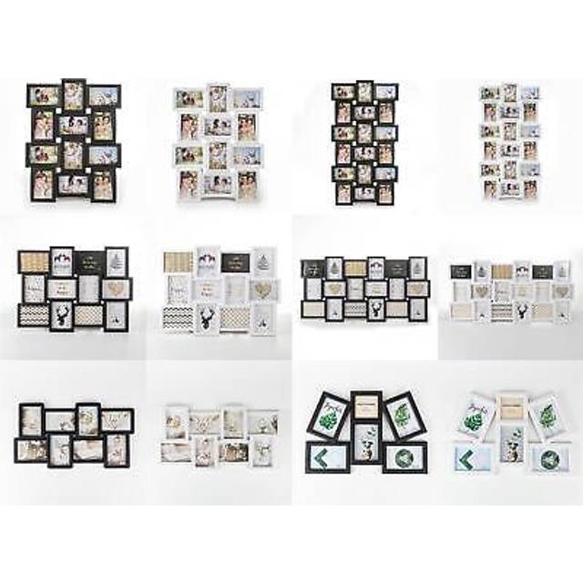 (12 Pictures Curved - White) Hampton&Stewart Multi Collage Picture Frame