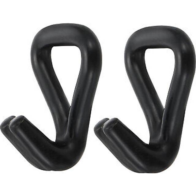 7.5mm Ratchet Double J Hook Load 2204 Lbs 2 Pack, Black