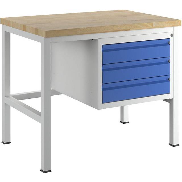 RAU 3 L size drawers, 3 L size drawers, depth 700 mm, width 1000 mm - light grey RAL 7035