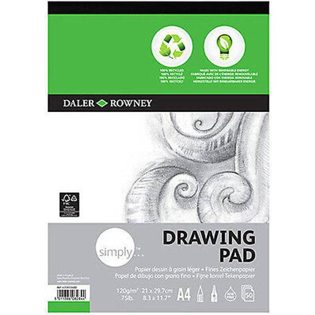 Daler rowney simply eco drawing pad - 100% recycled paper - a4