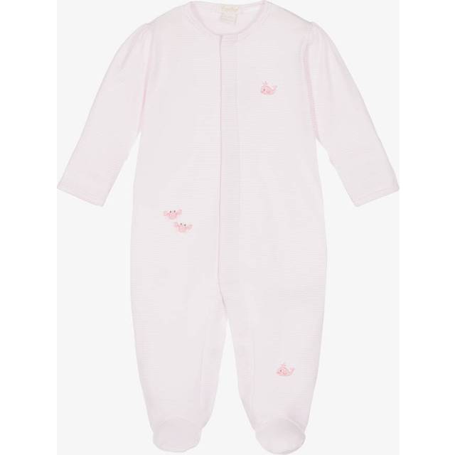 Kissy Kissy Girls Pink Crabs & Whales Pima Cotton Babygrow - 0-3 month