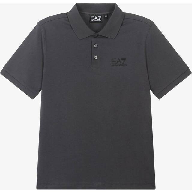 Ea7 Emporio Armani Boys Grey Cotton Polo Shirt - 6 year