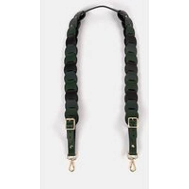 The Link Strap - Racing Green Tri-Colour & Pale Gold Hardware - Racing Green TriColour & Pale Gold Hardware - One Size