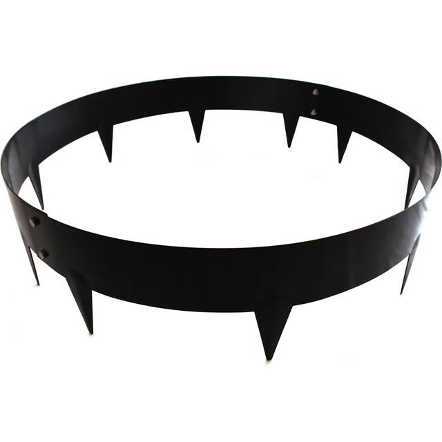 Garden Gear 60cm Black Metal Circular Border Edging - 8 x 60 x 60cm