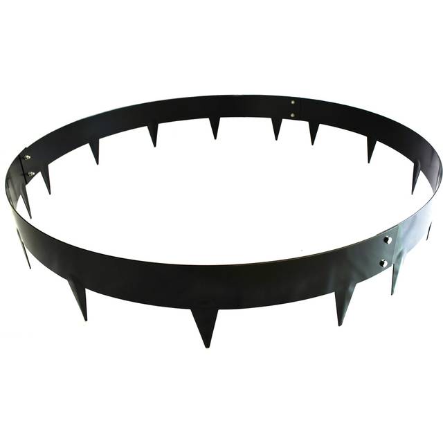 Garden Gear 90cm Black Metal Circular Border Edging - 8 x 90 x 90cm