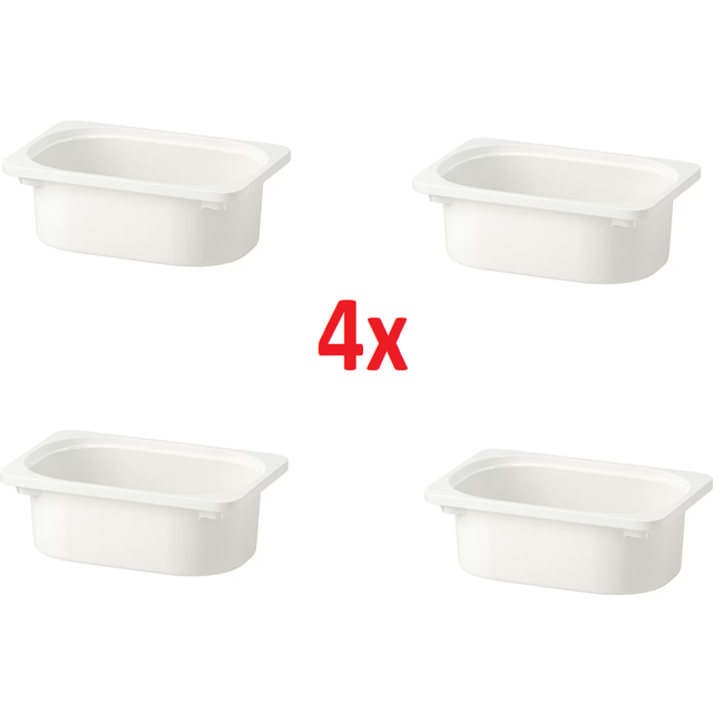 4x ikea trofast storage box unit strong stackable plastic boxes 20x30x10cm
