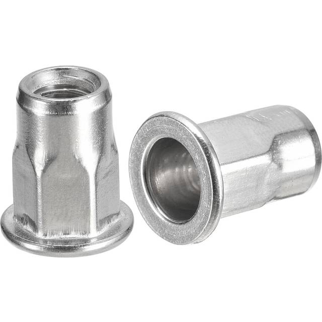 M4 half hex body rivet nut, 60pcs 304 stainless steel threaded insert nuts