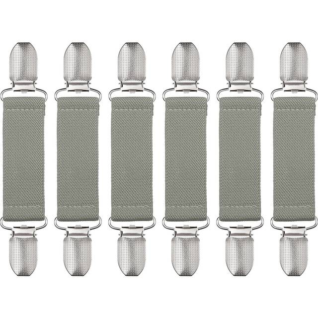 Dress cinch clips, 6pcs sweater shawl cardigan collar scarf clip(dark gray)