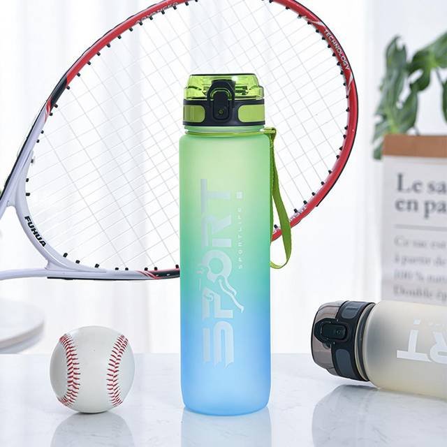 Sports Water Bottle with Straw Camping Hiking Exercise Water Bottle Outdoor Plastics Bottle L 800ml