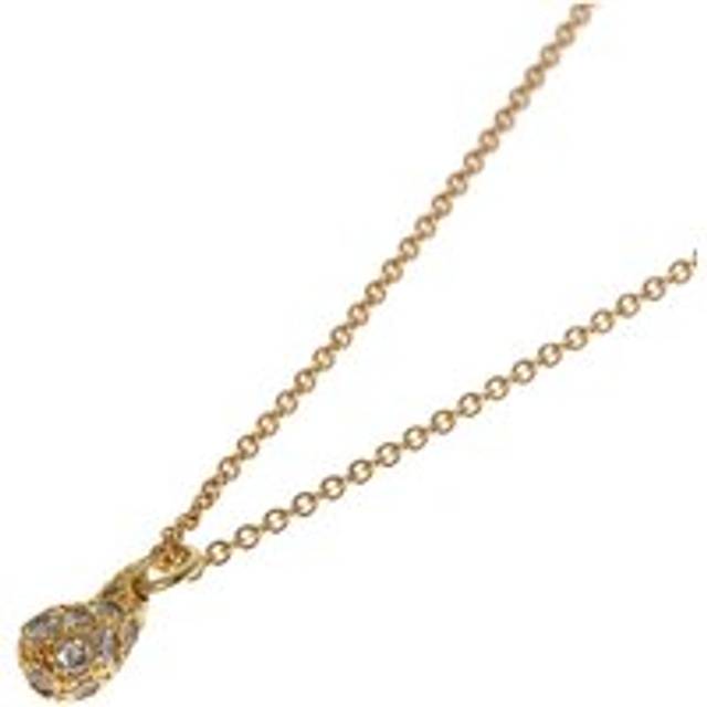 Womens Preloved Teardrop Diamond Pendant Necklace Wo - Gold - Metallics - One Size