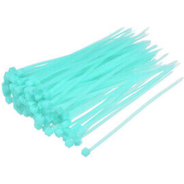100pcs cable zip ties 100mmx2.5mm self-locking nylon tie wraps sky blue