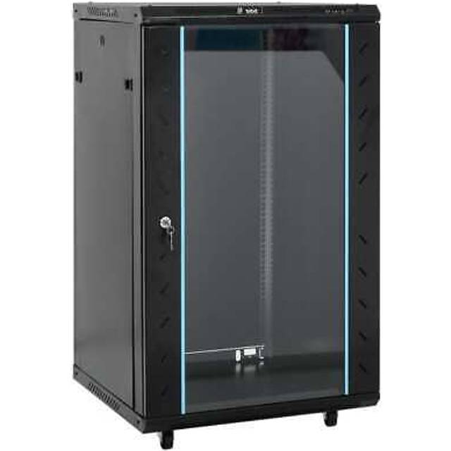 vidaXL 18U Network Cabinet with Swivel Feet 19" IP20 60x60x100 cm - Grey