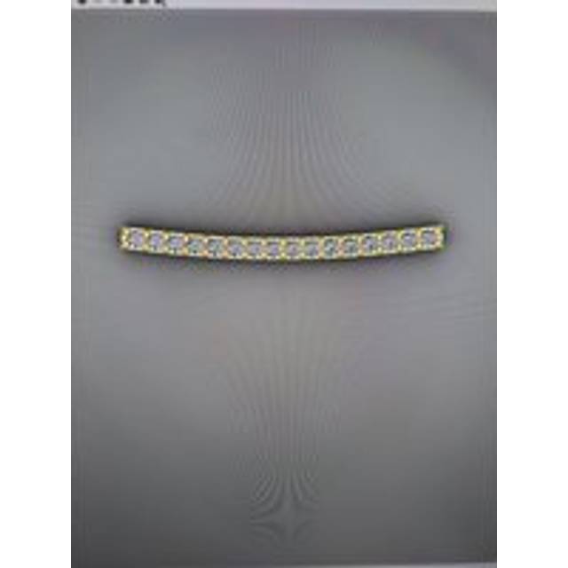 Womens Fine Diamond Curved Bar Necklace 14ct Solid Gold - Metallics - One Size