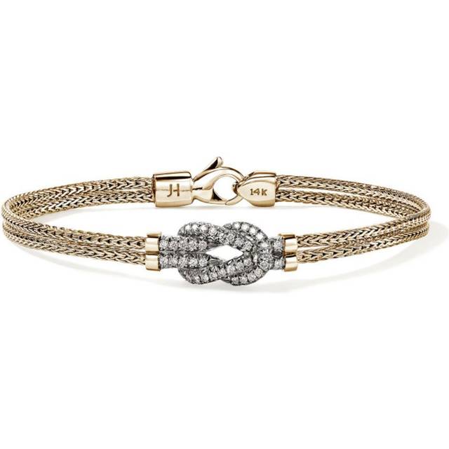 John Hardy - 14K yellow gold Love Knot diamonds bracelet - women - White Diamond/14kt Yellow Gold - M