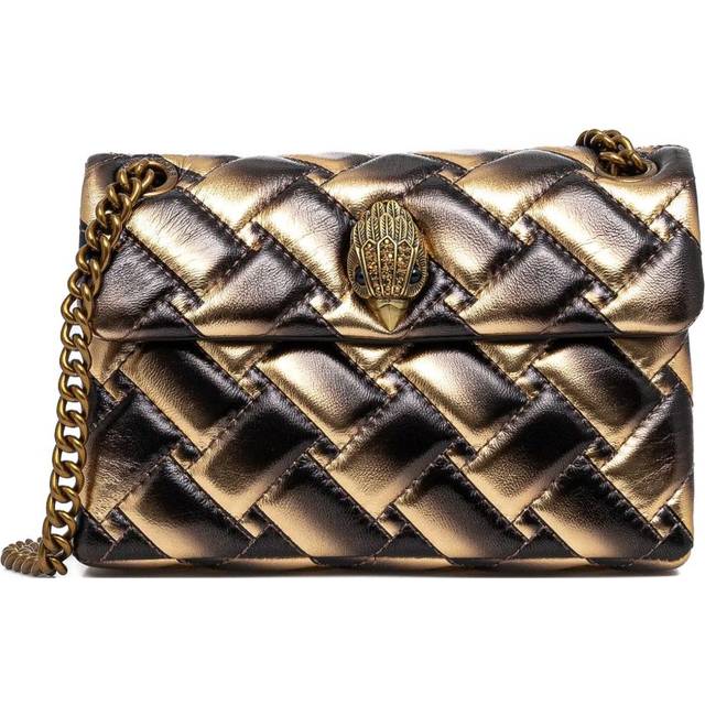 Kurt Geiger London - Kensington woven metallic shoulder bag - women - Calf Leather/Polyester/Polyurethane - One Size - Gold