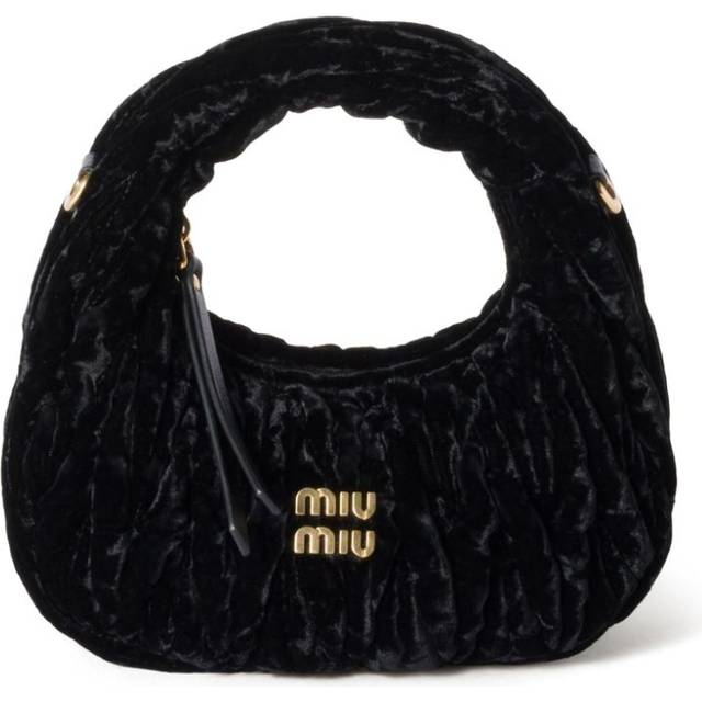 Miu Miu - Wander velvet mini bag - women - Viscose/Cotton - One Size - Black