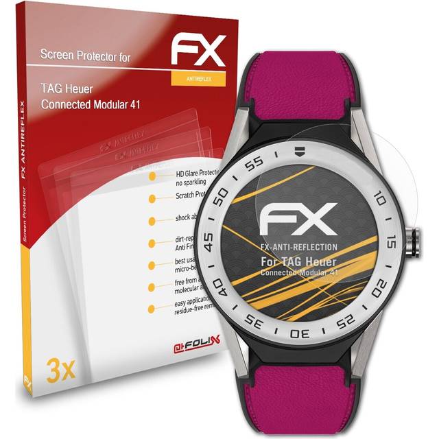 3x screen protection film for tag heuer connected modular 41 matt&shockproof