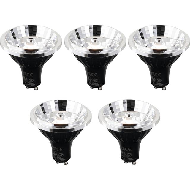 Set med 5 GU10 3-stegs dimbar LED-lampa AR70 6,5W 650lm 2200-6500K