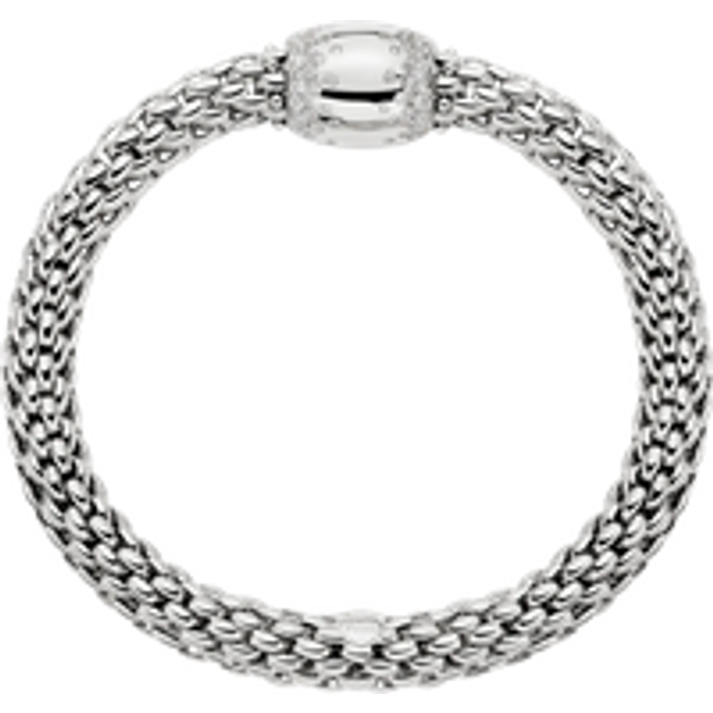 Fope 18ct White Gold 1.07ct Diamond Love Nest Flex'it Bracelet - XS