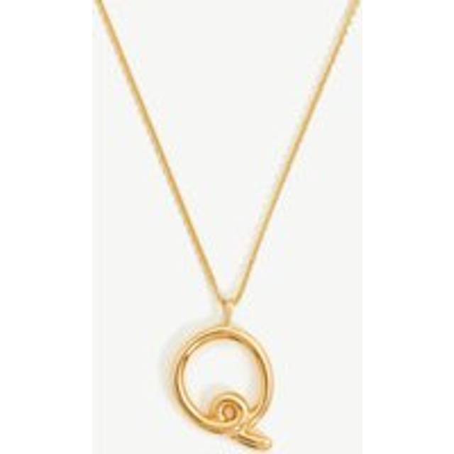 Missoma Womens Gold Initial 18ct Yellow Gold-plated Vermeil Recycled Sterling-silver Pendant Necklace - GOLD
