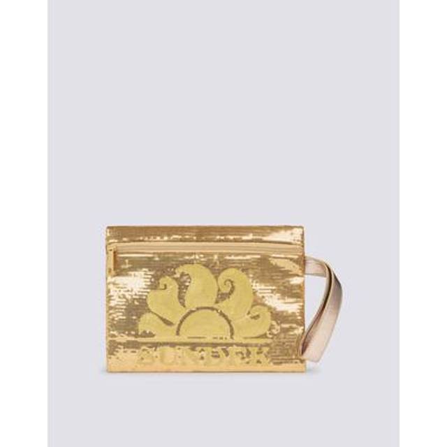 Cher - sequined clutch bag gold u - GOLD (U)