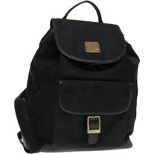 Womens Preloved Vintage Drawstring Backpack Wo - Black - One Size
