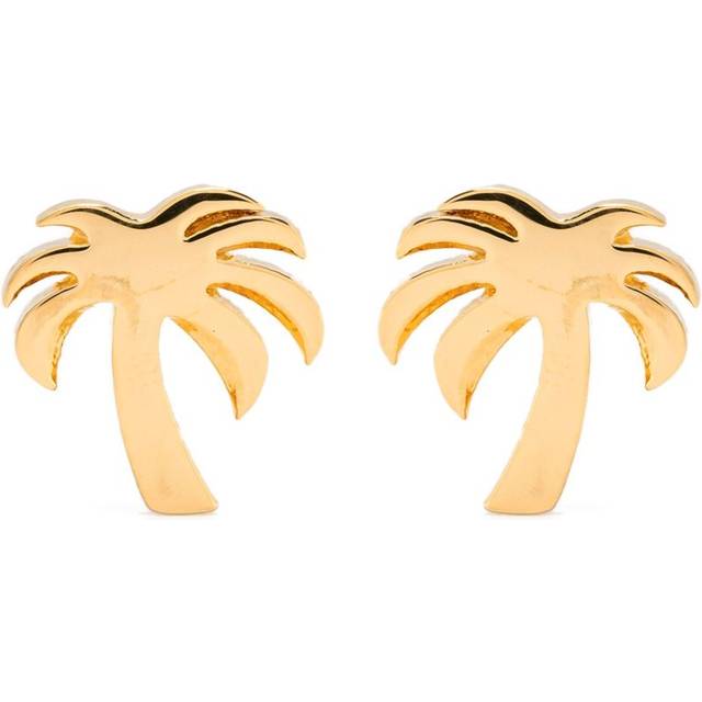 Palm Angels - palm tree-shaped stud earrings - women - Brass - One Size - Gold