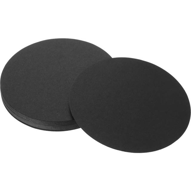 36pcs Circle Kraft Paper, 4 X 4 Inch Round Shape Cardstock, Black