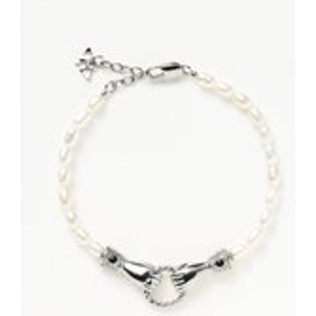 Harris Reed In Good Hands Pearl Bracelet | Silver Plated/Pearl