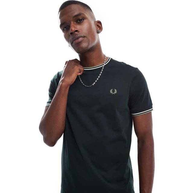 T-shirt FRED PERRY Twin Tipped T-Shirt Nghgrn/ Lecr/ Olmn L (L)