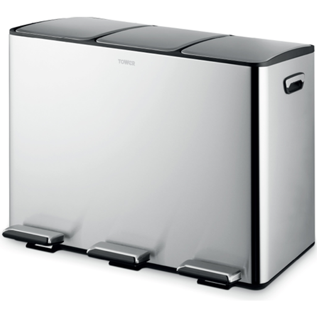 Tower 45L Recycling Pedal Bin - Silver