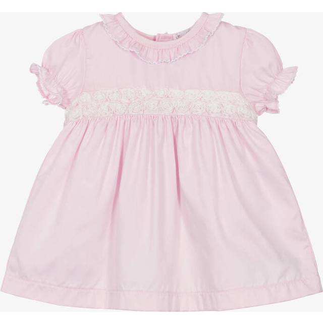 Kissy Kissy Baby Girls Pink Pima Cotton Miniature Roses Dress - 0-3 month