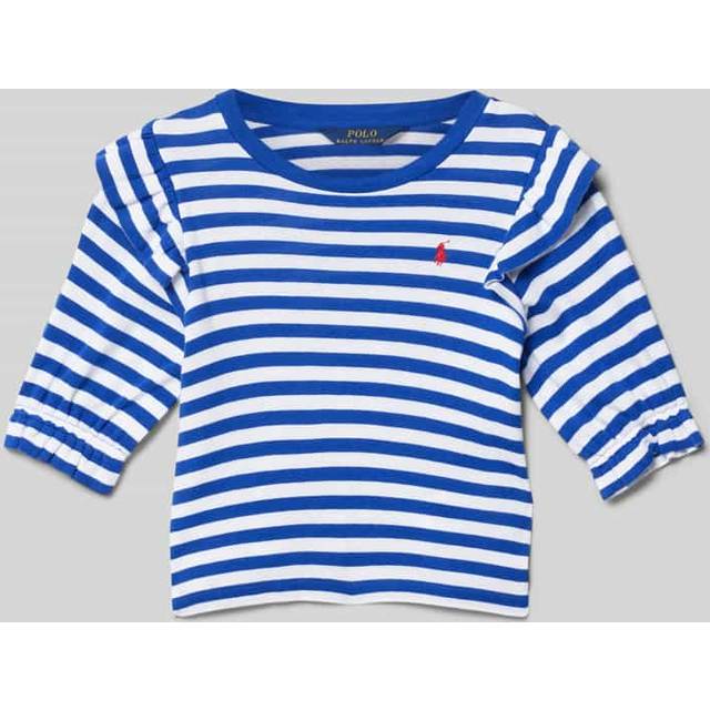 Ralph Lauren, Blouses, female, Blue, 18 M, Striped Ruffle Top
