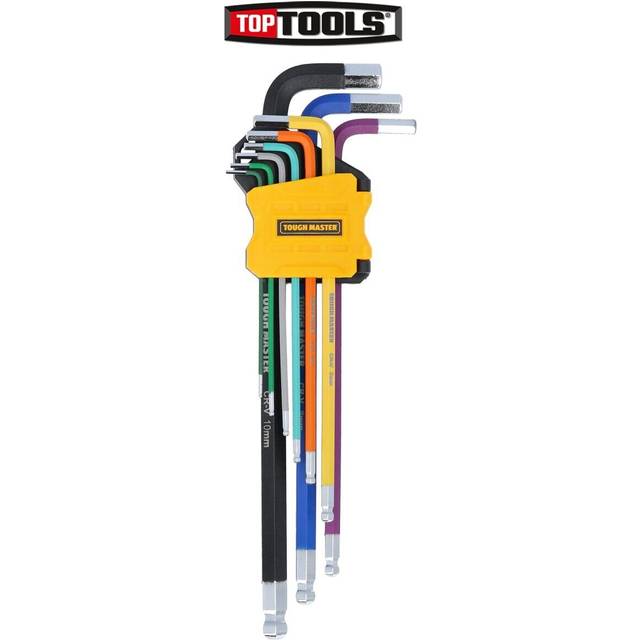 Hex allen key set 9 pcs with magnetizer 1.5-10 mm ball end alan key