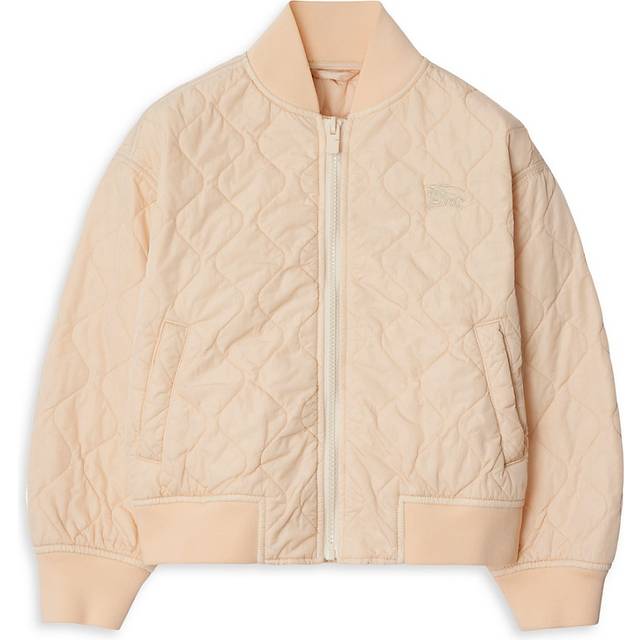 Burberry Girls Pink Quilted Bomber Jacket - 3 year